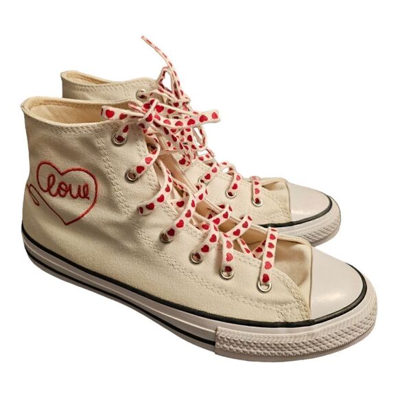 CONVERSE‎ Made with Love Converse All Star Sneakers - Size 6 - Picture 1 of 9
